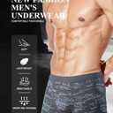 youlehe Men's Underwear Soft Bamboo Viscose Boxer Briefs Stretch Trunks Pack (M)