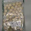 NUOBESTY 60PCS Unfinished DIY Wood Beads Non Porous Round Balls Natural Crafting Beads for Jewelry Decor and Creative Projects