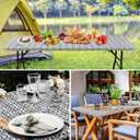 misaya Rectangle Vinyl Table Cloth, Elastic Fitted Flannel Backed Tablecloth, 100% Waterproof Plastic Table Cover Fits 6 Foot Folding Tables for Picnic, Camping, Outdoor (Black, 30" x 72")