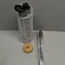 FULBEVY 32 oz Glass Water Bottles  1 Liter Motivational Tumbler With Time Marker  Borosilicate Glass With Silicone Sleeve and 2 Lids, Handle Spout & Bamboo Straw Lid