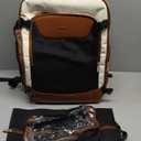 LOVEVOOK 40L Travel Backpack for Women Men, Large Carry on Backpack for Airplanes TSA Personal Item Travel Bag fits 15.6" Laptop, Waterproof Weekender Essentials Airline Approved with 2 Packing Cubes (Black-beige-brown)