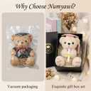 Pink Graduation Bear 2026 with Gold-Stamped Gift Box, 8 Inch Cute Graduation Stuffed Animal for Girls, Soft You DID It Teddy Bear with Pink Cap & Diploma, Class of 2026 Gift for Her