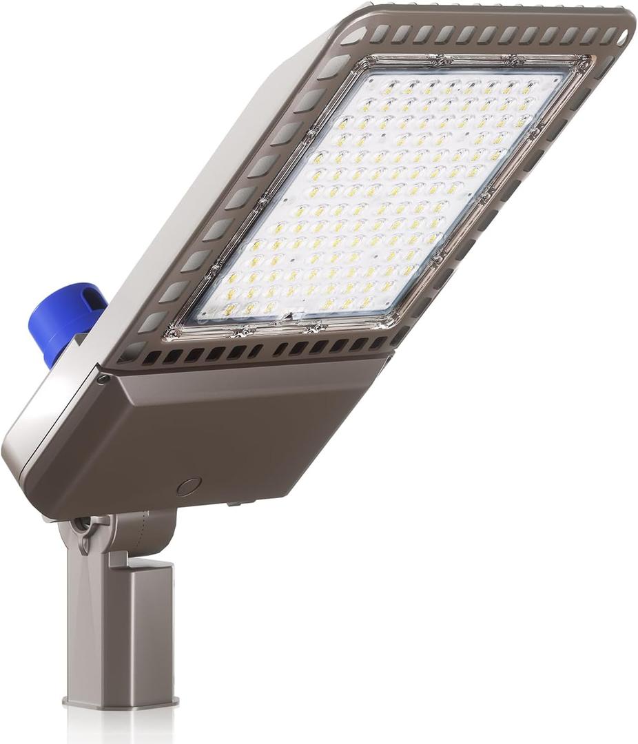 YXL LED Parking Lot Light, 300W LED Shoebox Light with Dusk to Dawn Photocell,42,000LM 5000K Daylight Slipfitter Mount, IP65 Waterproof Parking Lot Light for Parking Lot Street Roadway