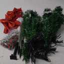 4 Pack Christmas Tree Solar Pathway Lights Outdoor Decorations, Waterproof Artificial Mini Xmas Tree Stake Lights with DIY Ornamets for Garden Yard Porch Decor (Snowy Tree)