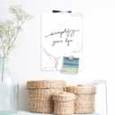 U Brands Magnetic Marble Print Dry Erase Board White Board, 11" x 15.5", Frameless, Includes Magnet and Marker