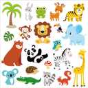 Frienda 500 Pcs Cute Jungle Animals Stickers for Kids Zoo Safari Animal Stickers for Kids Toddlers Adults Gifts Home Classroom Nursery Prizes Zoo Party Teacher Supplies Decorations
