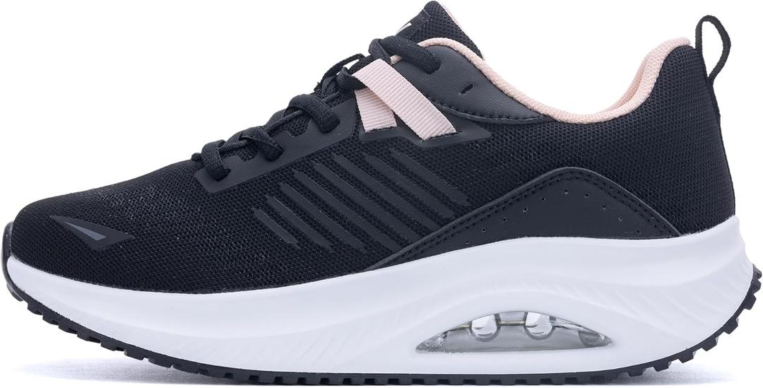 Autper Plantar Fasciitis Shoes Women Walking Arch Support Tennis Casual Athletic Nurse Orthotic Sneakers for Foot Pain Relief (10.5, Blackgrey)