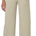 G4Free EverGoing Wide Leg Pants for Women Yoga Pants High Waist Sweatpants with Pockets Stretch Lounge Pants Comfy Workout (Beige, XXL)