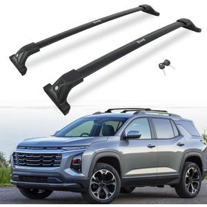 265LBS Lockable Cross Bars Roof Rack Fit for 2025 2026 Chevrolet Chevy Equinox (NOT for EV) Aluminum Crossbars Cargo Bar Luggage Baggage Carrier Rooftop Accessories, for Storage Bag Kayak Canoe Bike