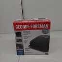 George Foreman 4-Serving Removable Plate Electric Grill and Panini Press, George Tough Non-Stick Coating, Drip Tray Catches Grease, Black