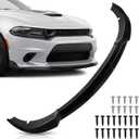 Front Bumper Lip Splitter Spoiler Compatible with Dodge Charger SRT Hellcat/RT Scat Pack/Daytona/RT 392 2015-2023 Accessories Air Chin Body Kit(Matte Black)