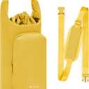 Ceneda Water Bottle Carrier Bag with Phone Pocket 32oz 40oz Tumbler Insulated Water Bottle Holder with Adjustable Shoulder Strap Carrier Sling Bag (Yellow)