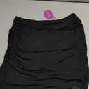 WDIRARA Women's Bodycon Mini Skirt Ruched Mesh Stretchy Tight Sexy Skirt with Streetwear Style, S