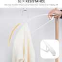 Nature Smile Non Slip PVC Coating Sweater Hangers,Dress Suit Coat Hangers,Wide Shoulder Bump Free Golf T Shirts Clothes Hangers (White Color 10 Pack)