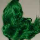 Long Wavy Green Wig with Bangs | Heat Resistant Synthetic Hair Wigs for Women Halloween Costume Cosplay Party