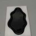 CCINPPY Ceramic Jewelry Tray Trinket Dish, Decorative Cloud Vanity Key Tray for Women, Ring Holder Dish, Cute Jewelry Plate Bowl Room Decor Aesthetic, Black, Large (10.2" x 6.3" x 0.6")
