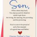 9 x Fathers Day Card for Son, Happy Father's Day Son Card, Fathers Day Gift for Men, Heartfelt Greeting Card for a Good Men and Father, Proud Parent Card