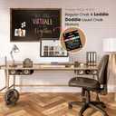 Loddie Doddie Magnetic Chalkboard & Magnet Board - 24 x 36 in, Rustic Wood Frame - Stain-Resistant Surface for Chalk Calendar - Photo & Note Organization with Magnet Display - Rustic Wall Decor