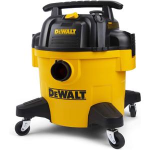 DEWALT DXV06PZ 4 Peak HP Shop Vacuums Wet/Dry, 6 Gallon Poly Wet/Dry Vac, Heavy-Duty Shop Vacuum with Blower Function Yellow+Black