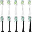 Replacement Toothbrush Heads for Philips Sonicare Replacement Brush Heads Compatible Electric Toothbrush Heads, 10 Pack, Black White