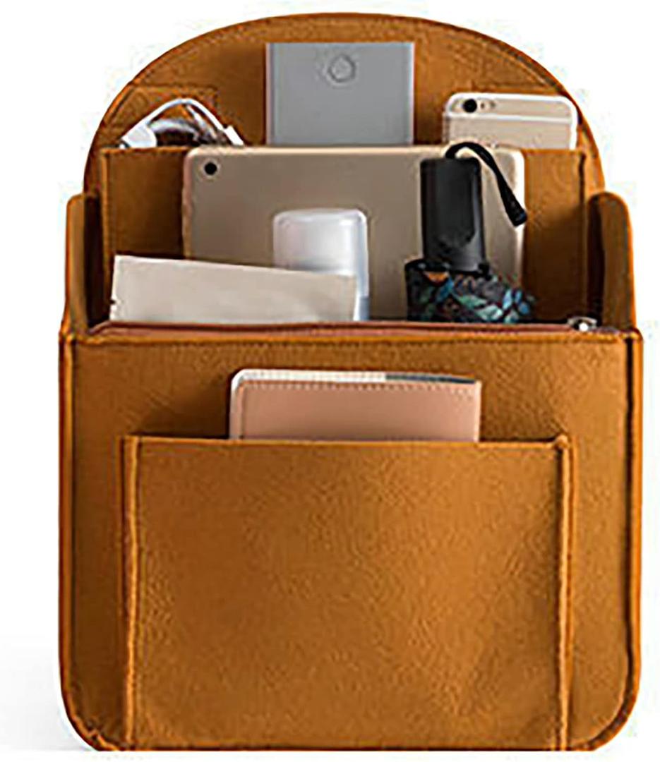 Felt Backpack Organiser Mini Backpack Organizer Insert Small Bag Divider for Rucksack Purse Lightweight Nylon Shoulder Bag Organizer Insert Color-F S