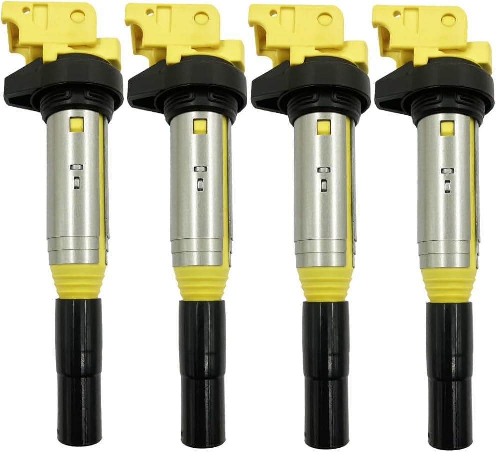 Delphi Type Performance Ignition Coil Packs Set Of 4 Compatible With Mini R55 R57 R56 R60 R58 R61 R59 1.6 N12 N16 BMW 1 2 3 4 5 X1 X3 X4 X5 X6 Z4 2.0 2.0T N43 N46 N20 UF667 12138616153