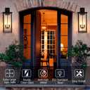 26 in Large Outdoor Wall Lantern, Modern Matte Black Exterior Light Fixtures for House with Clear Glass Shade, Large Outdoor Light Fixtures Wall Mount E12 Base Garage & Porch Wall Light