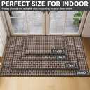 YDKGL Door Mat 31x47, Dirt Resistant and Absorbent, Non-Slip Rubber Backing Floor Mats, Easy Clean Low-Profile Doormat for Entryway, Front Door, and Inside Entrance, Black