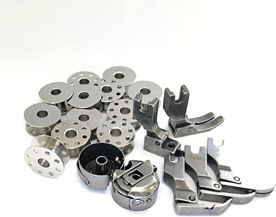 Essentials Kit Presser Foot Bobbins and Bobbin Cases for Juki DDL-5530, DDL-5550, DDL-8500, DDL-8500-7 Industry Sewing Machine