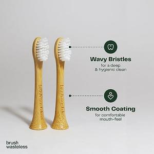 Bamboo Electric Toothbrush Heads (3-Pack) | Philips Sonicare Compatible, Soft Bristles, Eco-Friendly