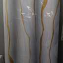 AERART Abstract Wall Art White and Gold Wave Lines Canvas Print Artwork Abstract Wall Decor Paintings for Living Room Bedroom Office Home Decor 20x40 Inch