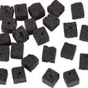 OLYCRAFT About 45~48Pcs 8x8mm Natural Black Lava Beads Cube Lava Beads Square Rock Bead Black Chakra Bead Round Loose Gemstone Energy Stone for Bracelet Jewelry Making DIY Crafts