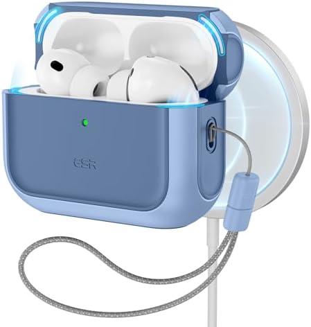 ESR for AirPods Pro 3 Case, Compatible with AirPods Pro 3rd Generation Case (2025), Compatible with MagSafe, Full Drop Protection Cover with Lanyard, Navy Blue