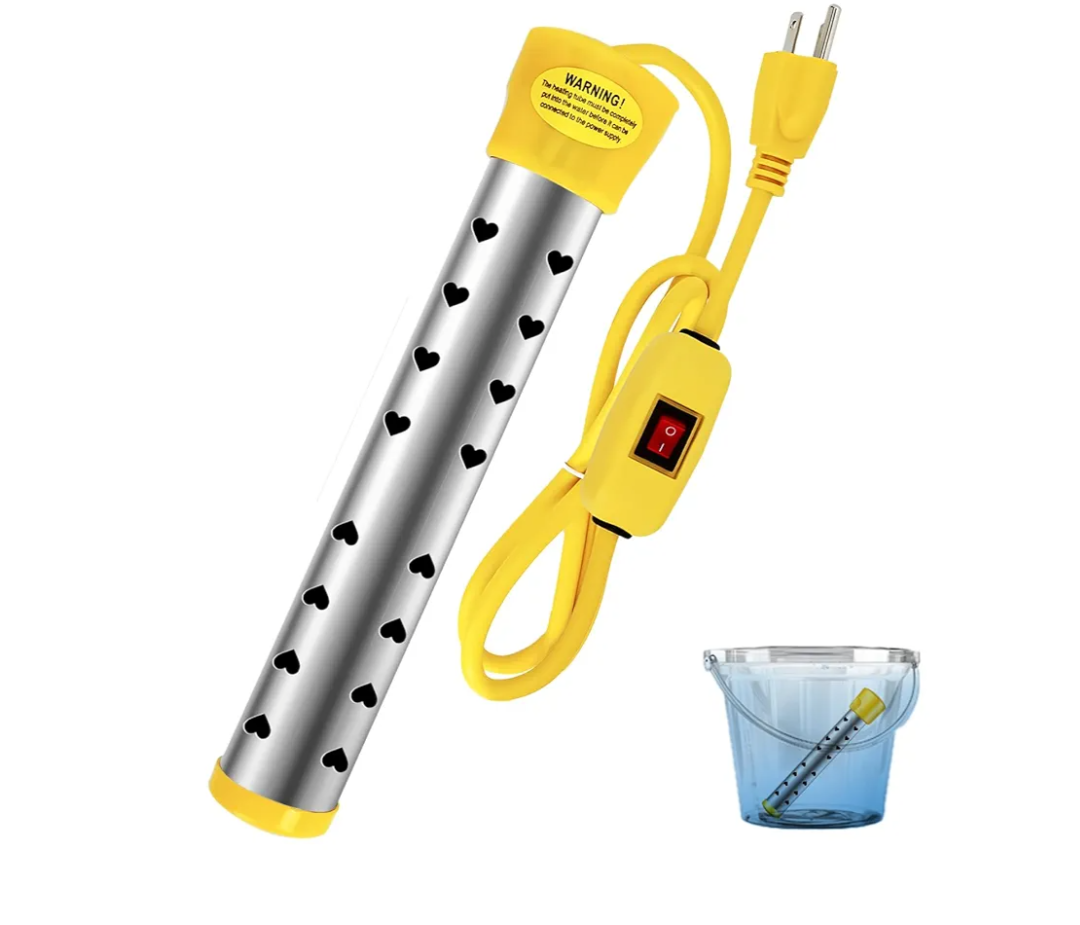 immersion Water Heater with Intelligent Temperature Control, Stainless Steel Mini Pool & Bucket Heater - Heats 5 Gallons in Minutes, Ideal for Home, Camping, and Outdoor Use immersion Water Heater with Intelligent Temperature Control, Stainless Steel Mini Pool & Bucket Heater - Heats 5 Gallons in Minutes, Ideal for Home, Camping, and Outdoor Use