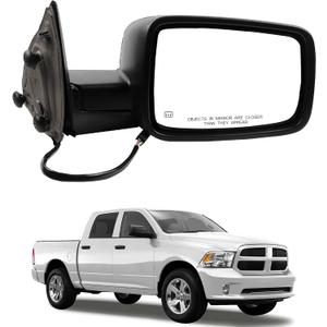 Dasbecan Passenger Side Mirror Compatible with 2014-2018 Ram 1500,2019-2022 Ram 1500 Classic Right Mirror With Heated Manual Folding Power Glass Replaces 68147862AQ CH1321354, R-5pins