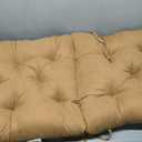 Waterproof Lounger Seat Cushions Outdoor Loveseat Bench Seat Pads Tufted Bench Cushion (39.4 X 19.7 Inch, Khaki)