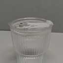 QWEZXO 13OZ/400ML Ice Coffee Glass Tumbler, Thick Wall Water Glass Cup Mug Tea  and Lid Sealed Carry On （Clear）