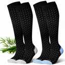 LEVSOX Thicker Bamboo Viscose Compression Socks 20-30 mmHg Cushioned (M)