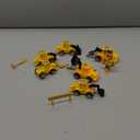 Newmemo 16pcs Mini Vehicles Construction Cake Topper Truck Excavator Road Sign Cake Cupcake Topper, Mini Construction Truck Vehicles Toy Cake Decoration for Engineering Transportation Theme Party