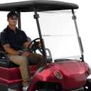 Golf Cart Windshield for Club Car Precedent 2004-Up,Foldable Windshield Replacement Clear Acrylic panel material firmly match Club Car Precedent.