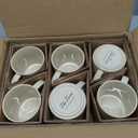 theterra Ceramic Coffee Mugs Set of 6, 14.2oz Handmade Coffee Cups with Handle for Latte, Tea, Milk, Beer, Hot Cocoa, Cappuccino