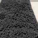 OLANLY Bathroom Rugs 59x24, Extra Soft Absorbent Chenille Bath Rugs, Rubber Backing Quick Dry, Machine Washable Bath Mats for Bathroom Floor, Tub and Shower, Home Decor Accessories, Black (59" x 24")