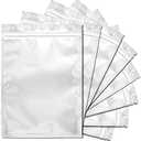 100 Pack Mylar Bags for Food Storage 6 x 9 Inch Resealable Smell Proof Bags Aluminum Foil Packaging Pouch Bag Silver