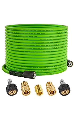 PWACCS Pressure Washer Hose for Power Washer – 3600 PSI Kink Resistant Pressure Washing Extension Hose 50 FT x 1/4" – Universal Electric Power Wash Hose for Replacement – Compatible with M22 Fittings