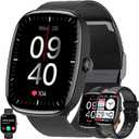 ZPIMY 1.83" Smart Watch for Women Men(Make/Answer Call), 2024 New 5ATM Waterproof Mens Smartwatches, Fitness Tracker Smartwatch for Android iPhones, Digital Watches Step Counter, 3 Straps (Black)