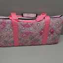 American Mahjong Game Set, 166 White Tiles, 4 All-in-One Color Rack/Pushers, Complete Mahjong Set with Pink Printed Carrying Bag, 10 Inches X 21 Inches X 4 Inches