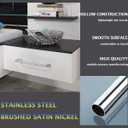 Knobonly 30 Pack Satin Nickel Finish Cabinet Pulls-7-1/2in Hole to Hole, Stainless Steel Boss Bar Kitchen Cabinet Handles and Knobs|Bedroom Closet Durable Modern Pulls