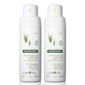 2pcs Klorane Ultra Gentle Dry Shampoo with Oat+ - Gentle Formula - Instantly Revives Hair and Eliminates Odor, Dirt, and Oils - Hypoallergenic & Vegan - Paraben & Sulfate-Free