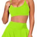 Pink Queen Women High Waisted Bikini Set Two Piece Swimsuit Swim Skirt Bathing Suit 2026 (Green, L)