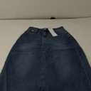 Allegra K Women's Casual Jean Skirt High Waist Back Slit Stretch Denim Skirts (Blue)